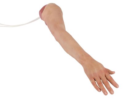 Puncture Pete – hyperrealistic IV training arm, light skin color