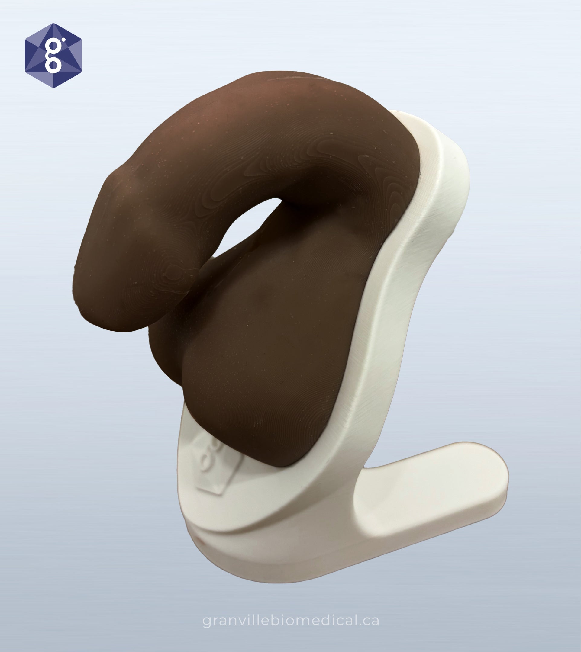 Atlas men's health model in dark skin tone, side view