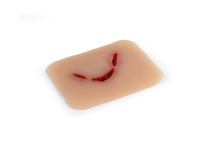 Wound moulage cut broken bottle