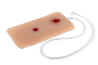 Wound moulage bullet wound, arm with bleeding function