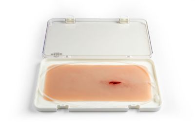 Wound moulage Stab wound with bleeding function
