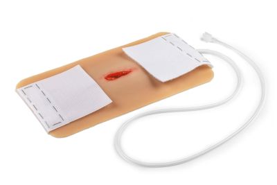 Wound moulage Stab wound neck