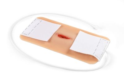 Wound moulage Stab wound neck