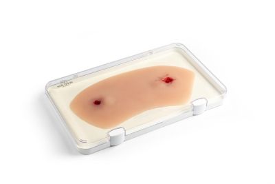 Wound moulage shot ankle joint