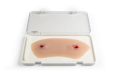 Wound moulage shot ankle joint