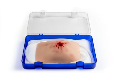 Wound Moulage Shot Groin, Wound Packing