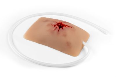 Wound Moulage Shot Groin, Wound Packing