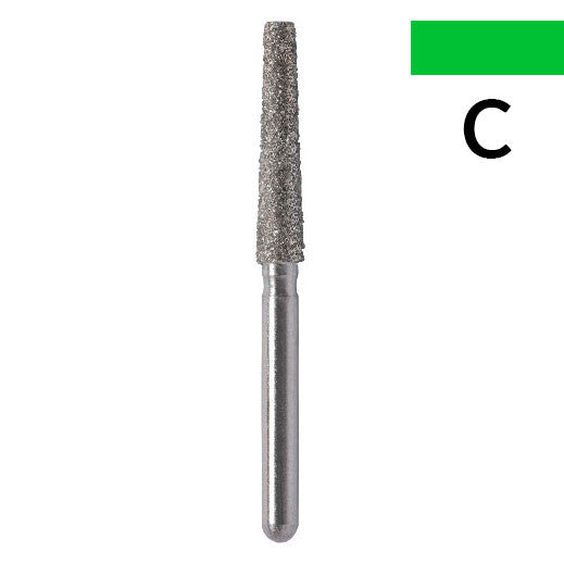 016 - Flat end taper (Shoulder), Coarse Diamond Bur- 5-pack
