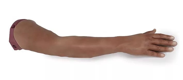 Puncture Pete – hyperrealistic IV training arm, dark skin color