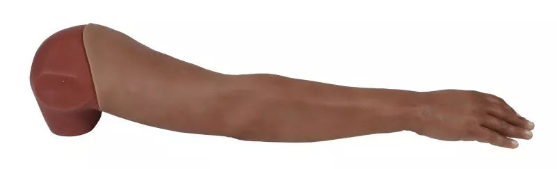 Puncture Pete – hyperrealistic IV training arm, dark skin color