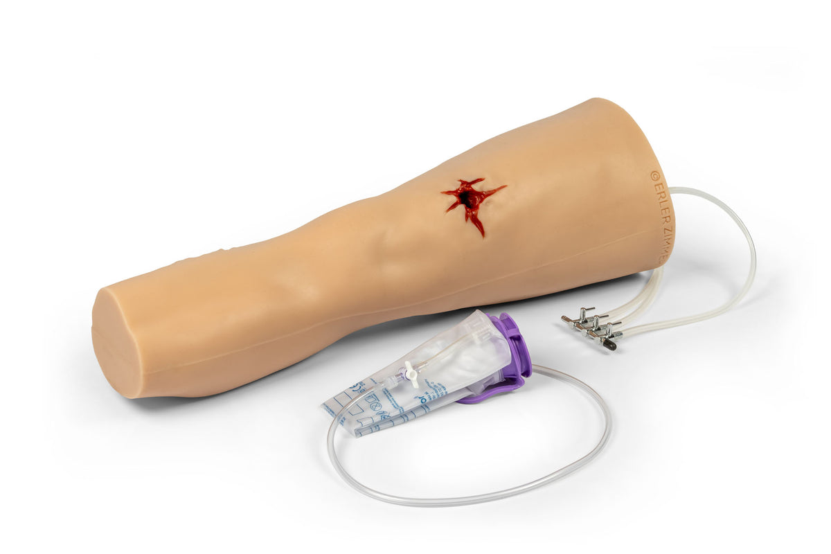 “Trauma Tim” - Leg with heavily bleeding wounds | Erler-Zimmer 7840
