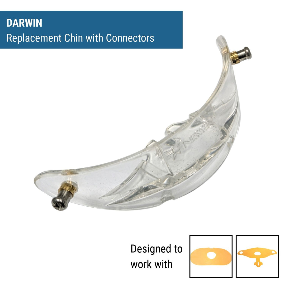 DARWIN replacement chin with connectors, fits both rubber sheet styles