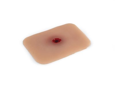 Wound moulage bullet entrance hole