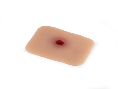 Wound moulage bullet entrance hole