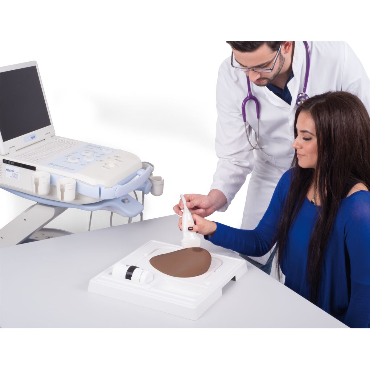 SONOtrain Breast Model with Cysts dark skin